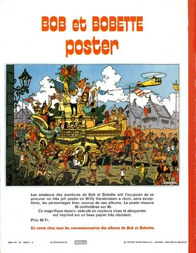Verso de l'album Bob et Bobette Tome 154 Ricky et Bobette