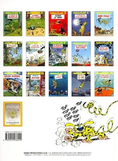 Verso de l'album Marsupilami Tome 15 C'est quoi ce cirque !?