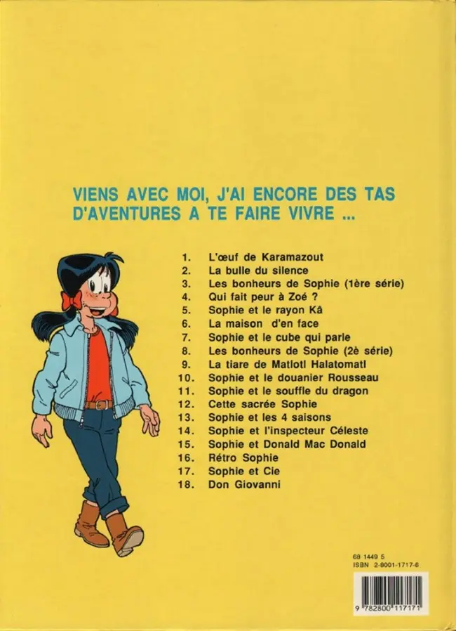 Verso de l'album Sophie Tome 18 Don Giovanni