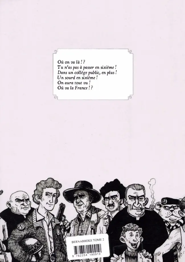 Verso de l'album Bernarreke 2 L'adolescence