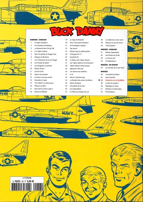 Verso de l'album Buck Danny Tome 48 Tonnerre sur la Cordillère