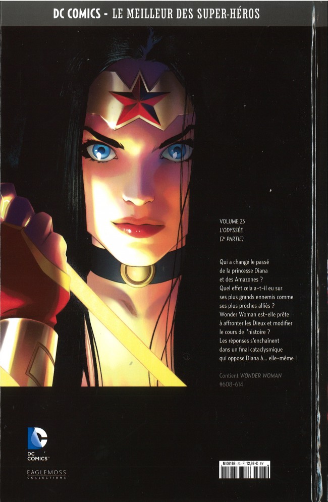 Verso de l'album DC Comics - Le Meilleur des Super-Héros Volume 23 Wonder Woman - L'Odyssée - 2e partie
