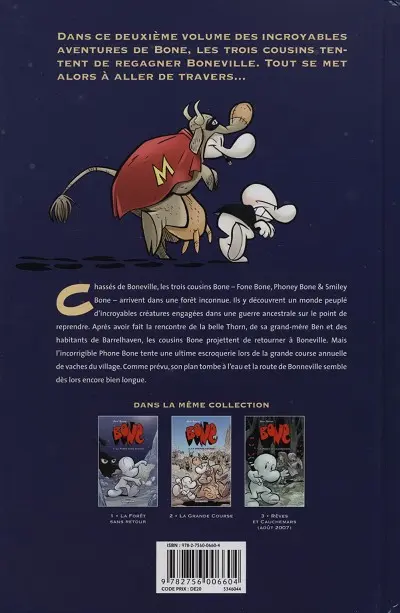 Verso de l'album Bone Tome 2 La Grande Course