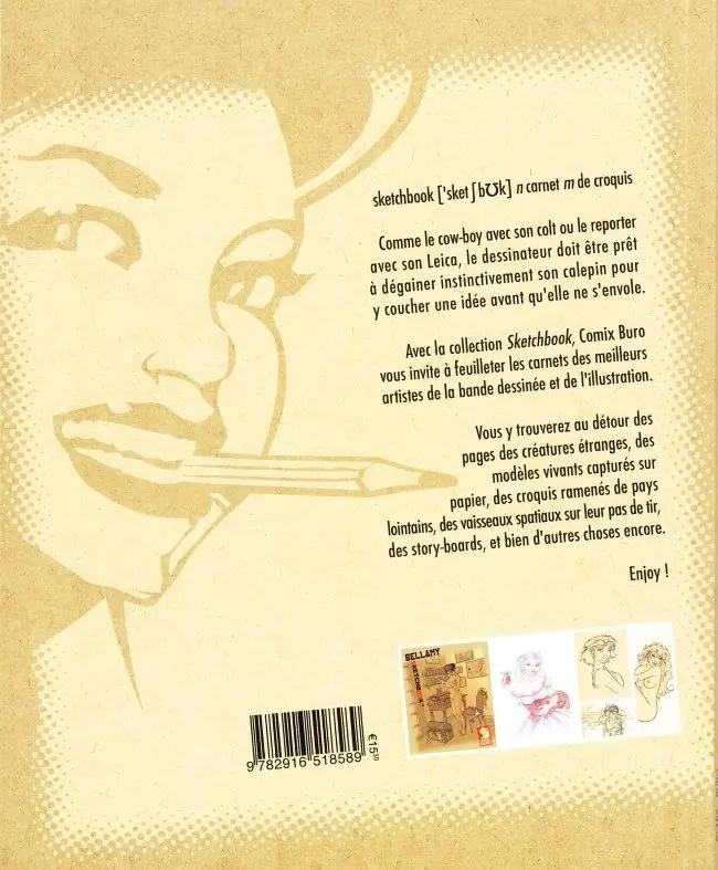Verso de l'album Sketchbook - Comix Buro Sketchbook Bellamy #3