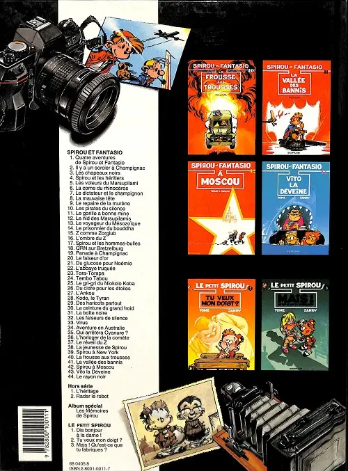 Verso de l'album Spirou et Fantasio Tome 9 Le repaire de la murène