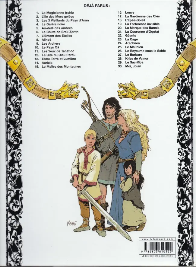 Verso de l'album Thorgal Tome 19 La Forteresse invisible