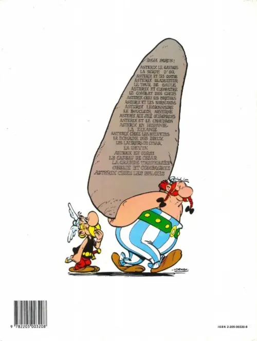 Verso de l'album Astérix Tome 12 Astérix aux jeux olympiques
