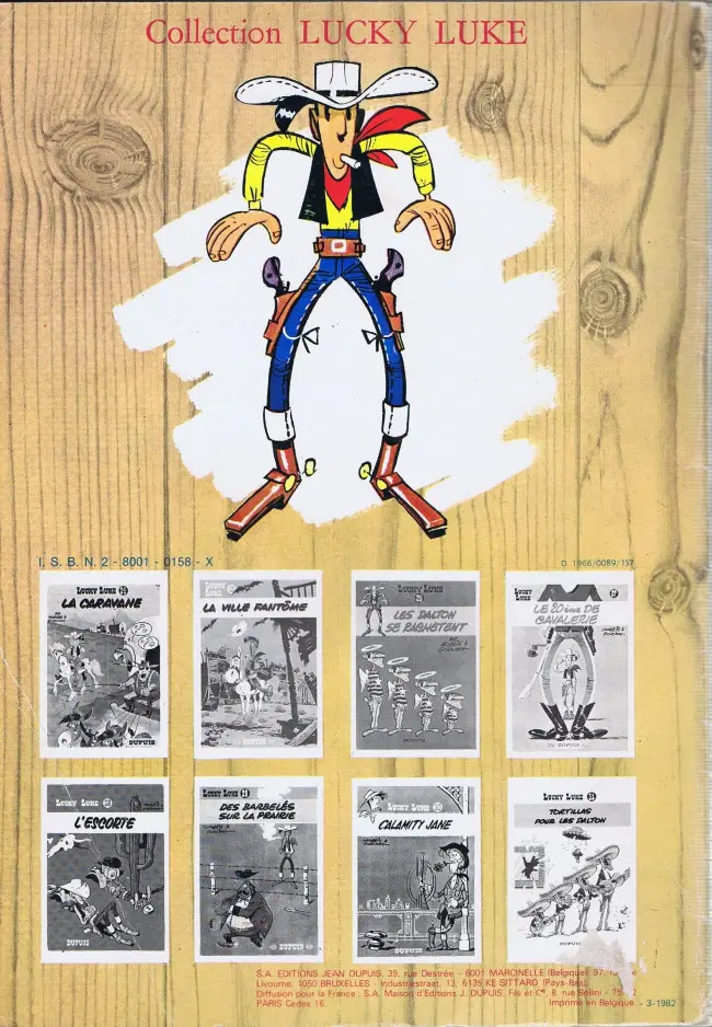 Verso de l'album Lucky Luke Tome 19 Les rivaux de Painful Gulch