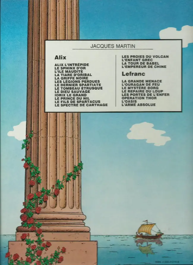 Verso de l'album Alix Tome 14 Les proies du Volcan