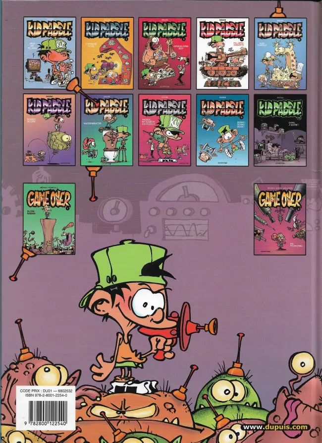 Verso de l'album Kid Paddle Tome 1 Jeux de vilains