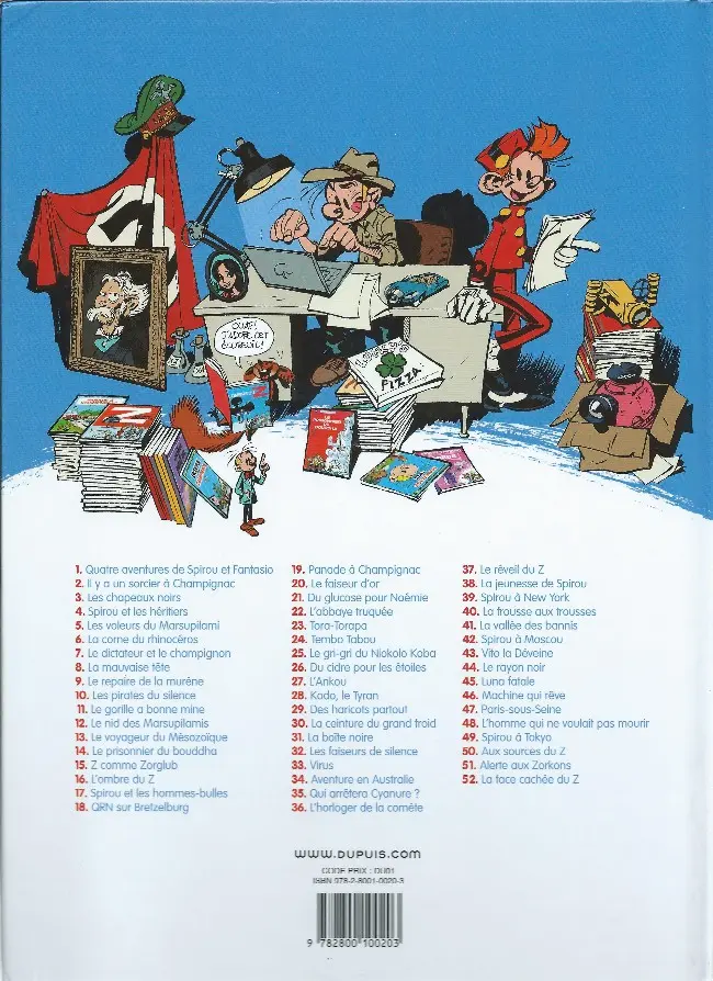 Verso de l'album Spirou et Fantasio Tome 18 QRN sur Bretzelbourg