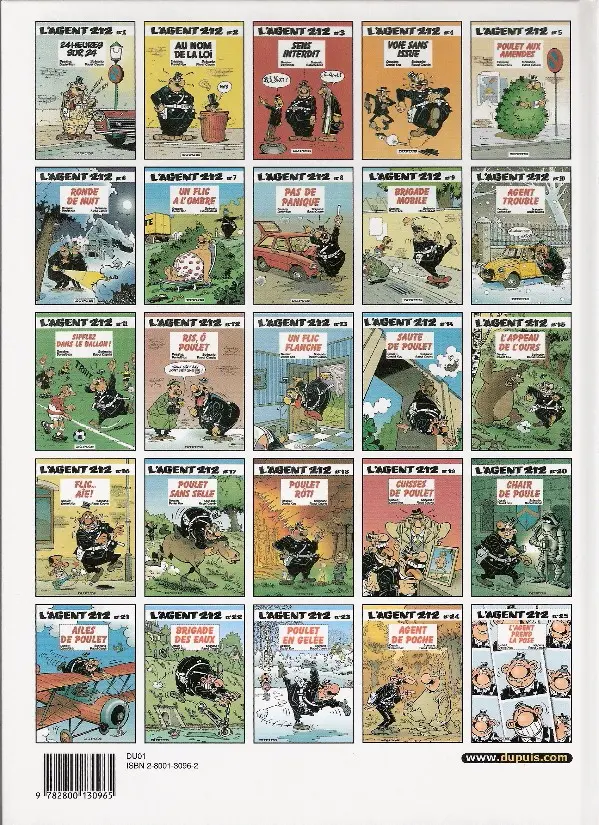 Verso de l'album L'Agent 212 Tome 22 Brigade des eaux