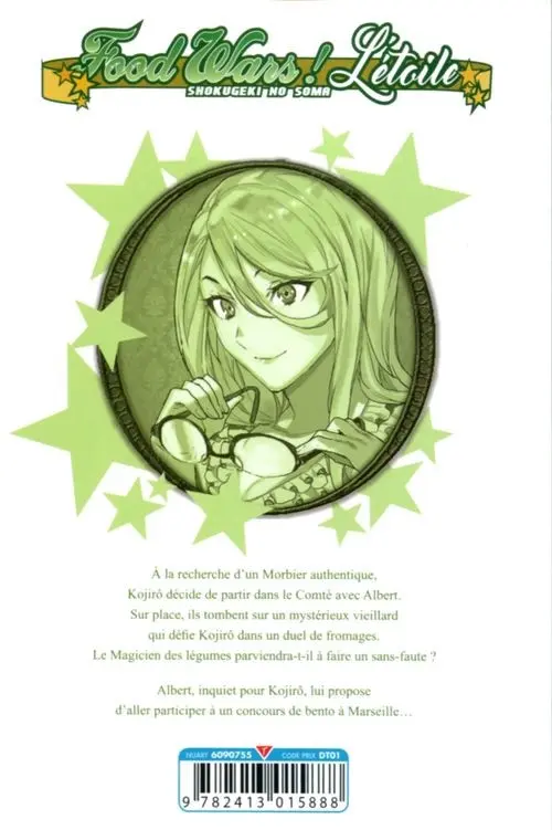 Verso de l'album Food Wars ! L'étoile 6
