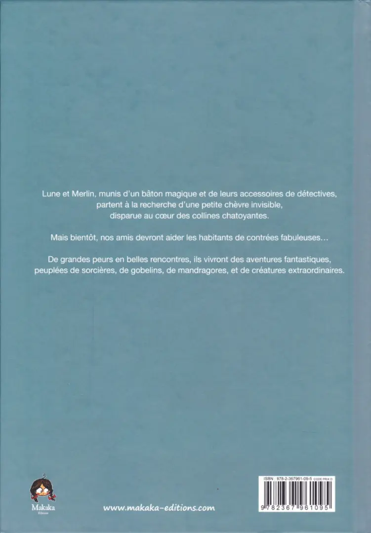 Verso de l'album Lune et Merlin Tome 1 Détectives des collines