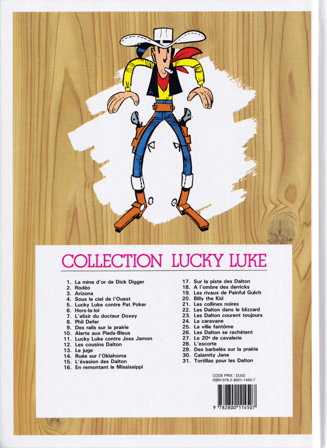 Verso de l'album Lucky Luke Tome 10 Alerte aux Pieds-Bleus
