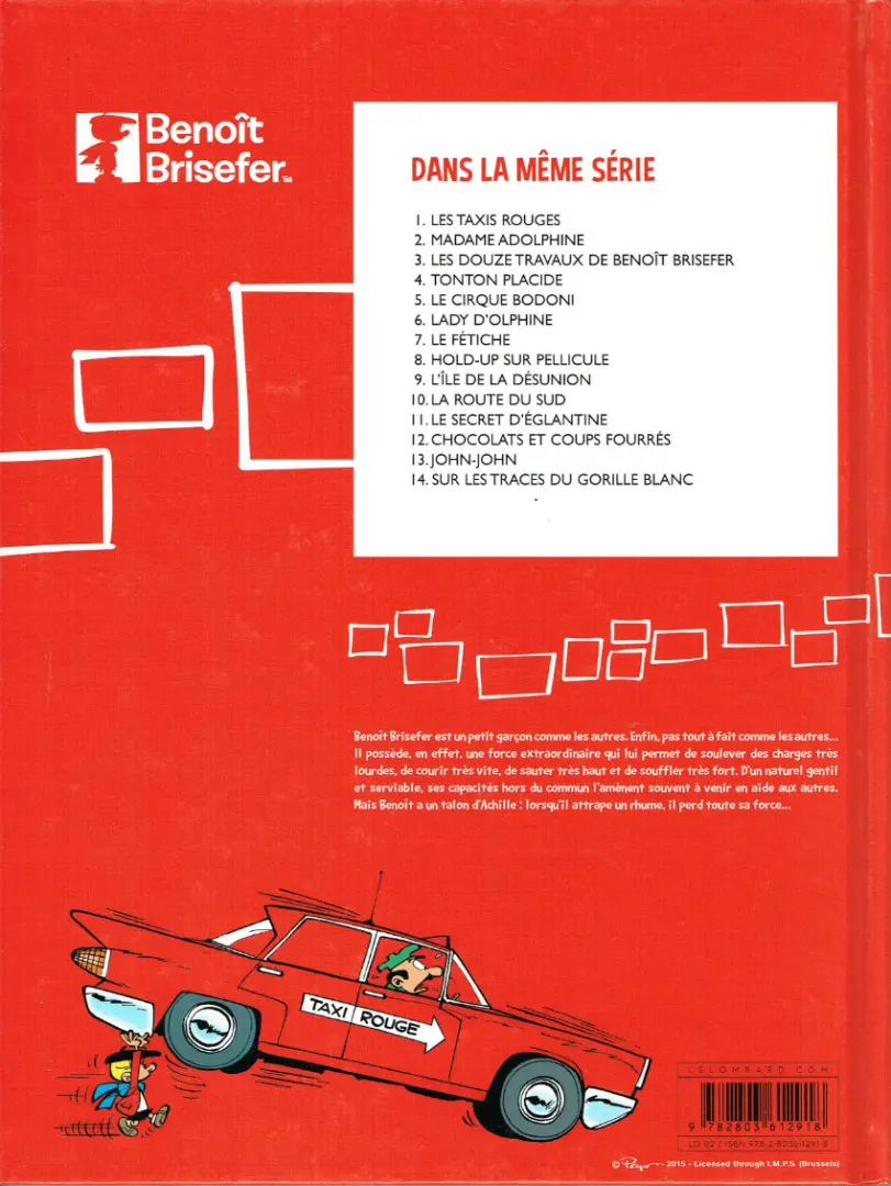 Verso de l'album Benoît Brisefer Tome 4 Tonton Placide
