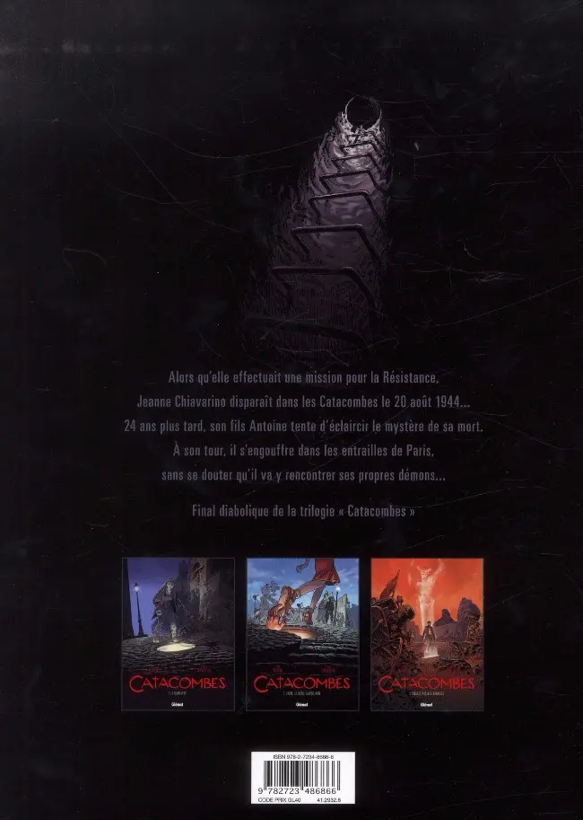 Verso de l'album Catacombes Tome 3 Sous les pavés les entrailles