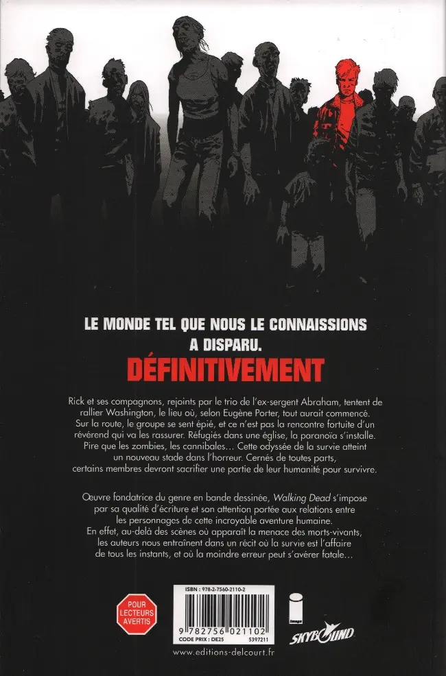 Verso de l'album Walking Dead Tome 11 Les chasseurs