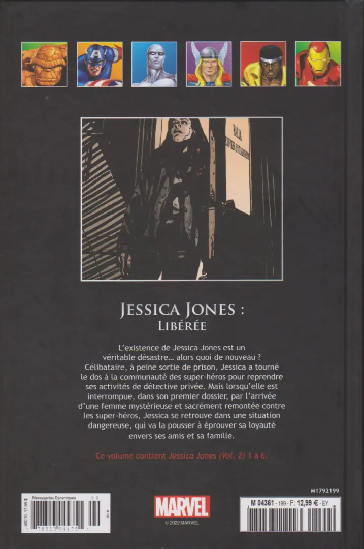 Verso de l'album Marvel Comics - La collection de référence Tome 199 Jessica Jones : Libérée