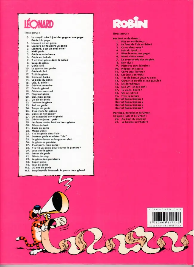 Verso de l'album Léonard Tome 16 Génie à revendre