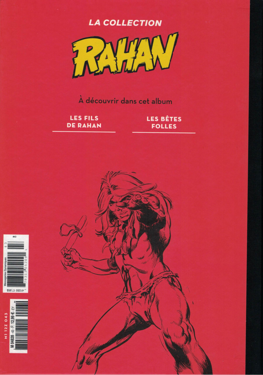 Verso de l'album Rahan (La Collection - Hachette) Tome 43