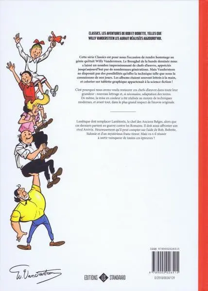 Verso de l'album Bob et Bobette 18 Lambiorix roi des éburons