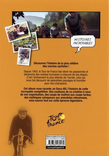 Verso de l'album Histoires Incroyables - Tour de France