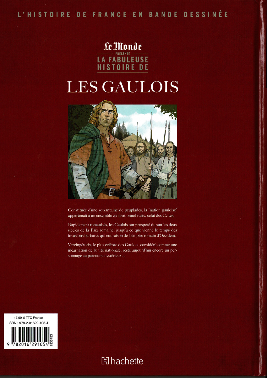 Verso de l'album La fabuleuse Histoire de Les Gaulois : 1000 avant J.C / 451 Après J.C