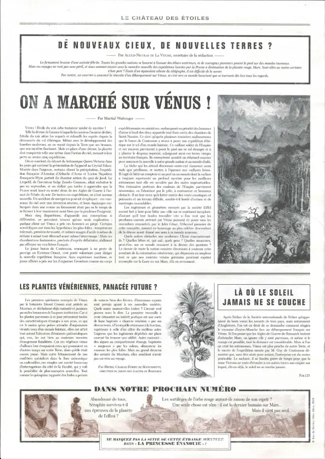 Verso de l'album Le Château des étoiles Le Château des Etoiles - Gazette N° 10 Les prisonniers de Mars