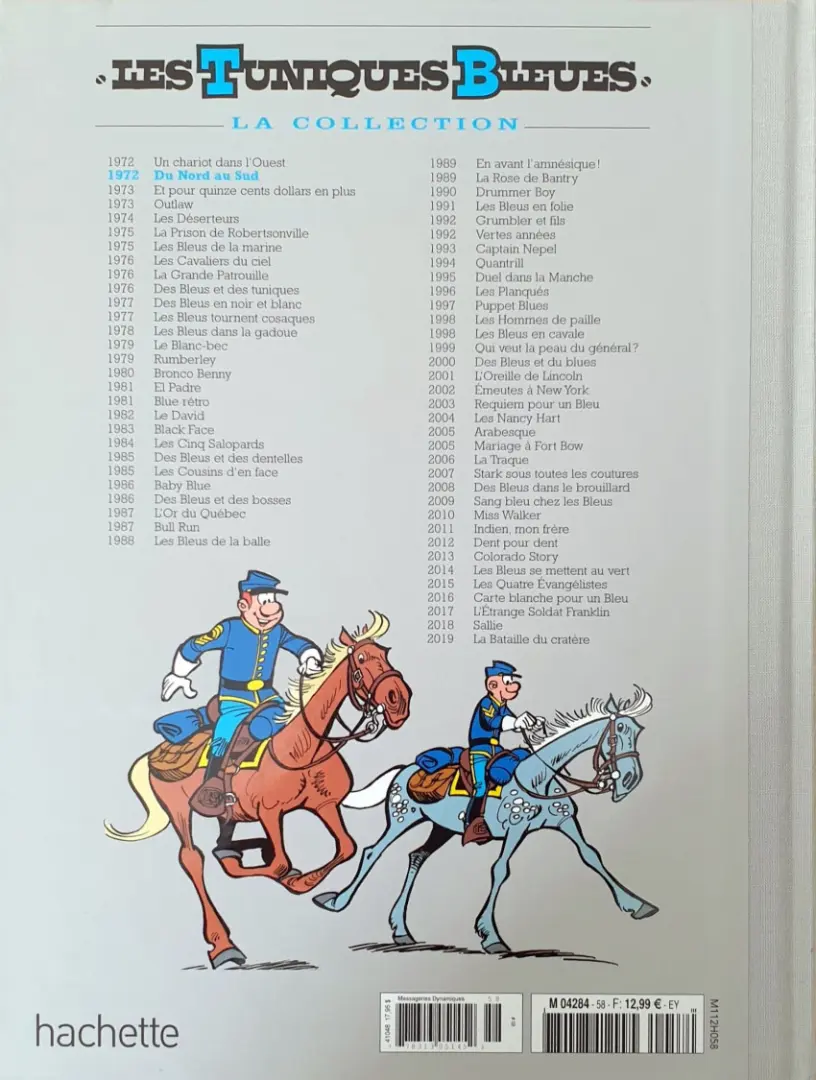 Verso de l'album Les Tuniques Bleues La Collection (Hachette) Tome 58 Du Nord au Sud