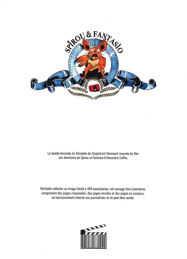 Verso de l'album Spirou et Fantasio - Une aventure de... / Le Spirou de... Le triomphe de Zorglub