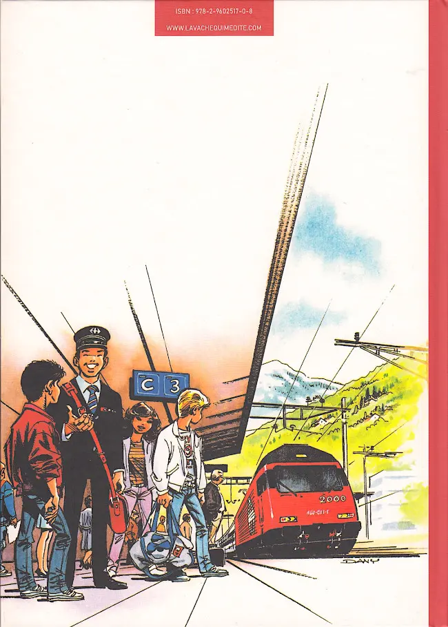 Verso de l'album Les aventuriers du rail