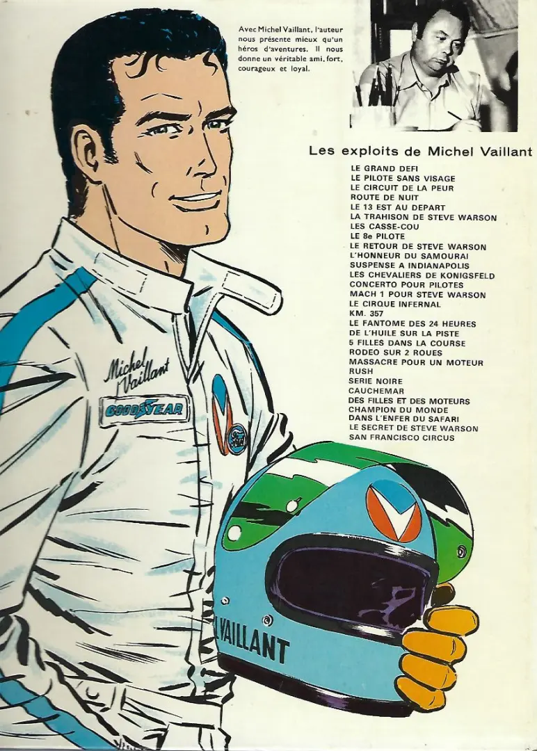 Verso de l'album Michel Vaillant Tome 13 Concerto pour pilotes
