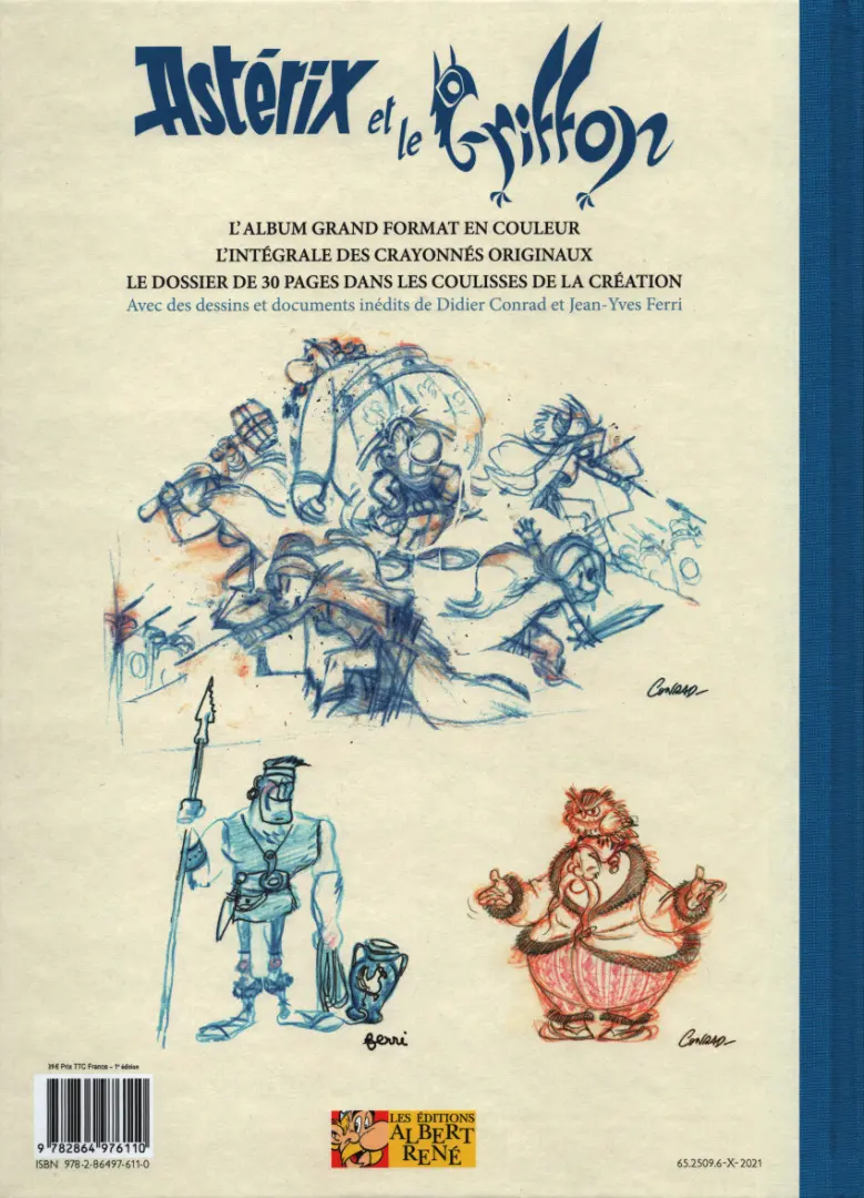 Verso de l'album Astérix Tome 39 Astérix et le Griffon