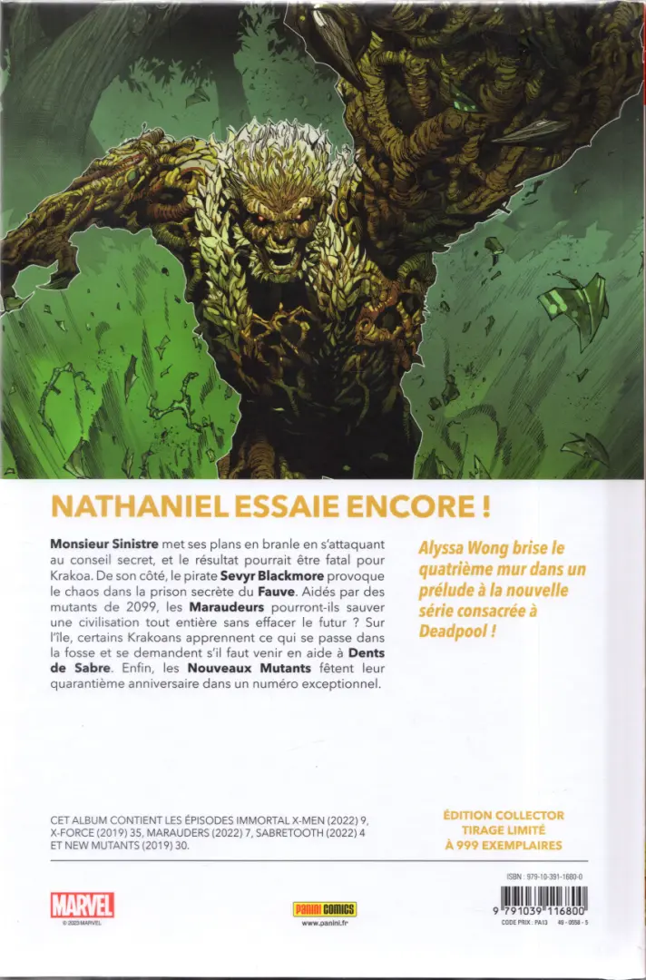 Verso de l'album Destiny of X Volume 14