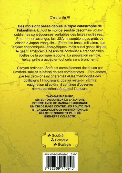 Verso de l'album Colère nucléaire Tome 3 La folie du Japon