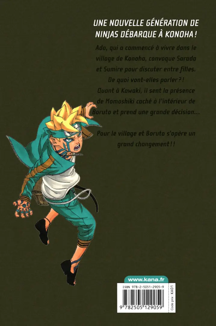 Verso de l'album Boruto - Naruto Next Generations 20