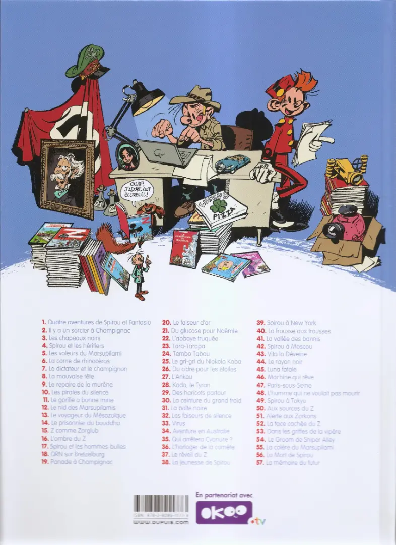 Verso de l'album Spirou et Fantasio Tome 13 Le voyageur du mésozoïque