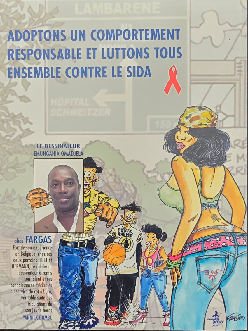 Verso de l'album Yannick Dombi 2 Terreur à Lambaréné