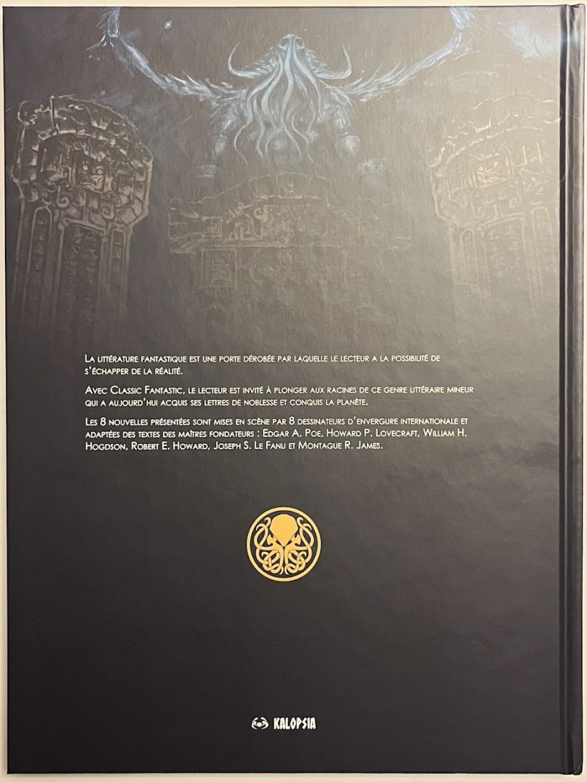Verso de l'album Corbeyran's Classic Fantastic Tome 1 Les classiques du Fantastique