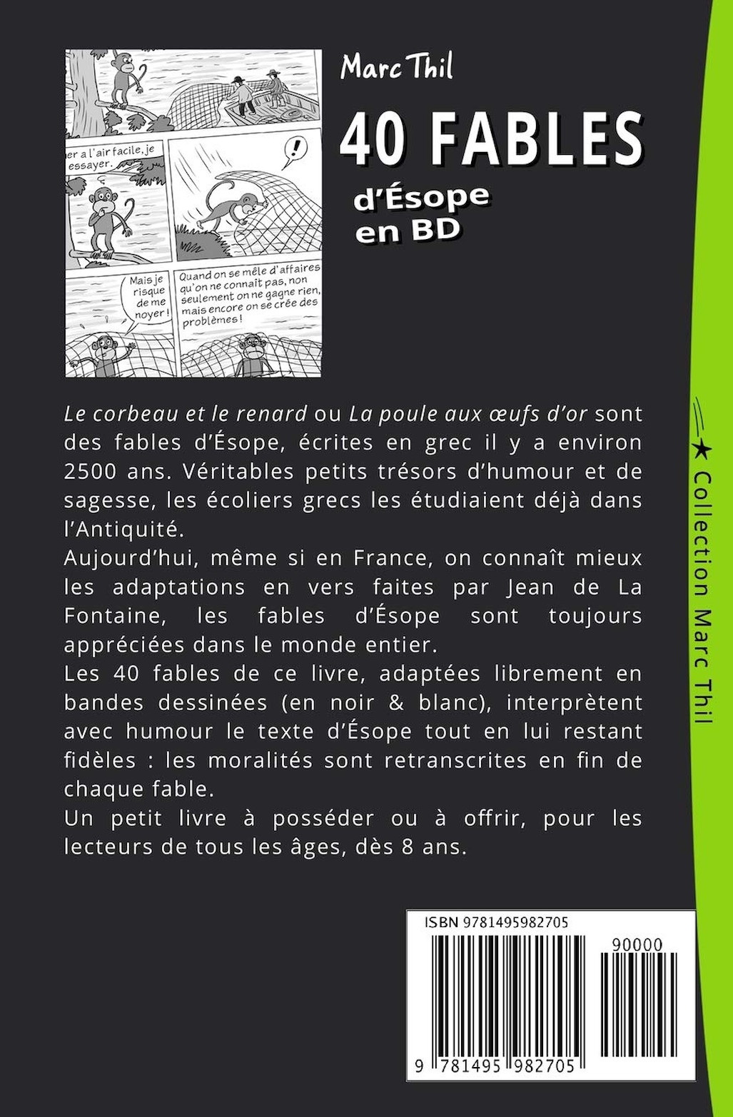 Verso de l'album 40 Fables d'Ésope en BD