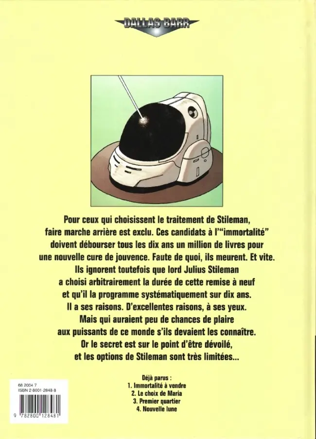 Verso de l'album Dallas Barr Tome 4 Nouvelle lune