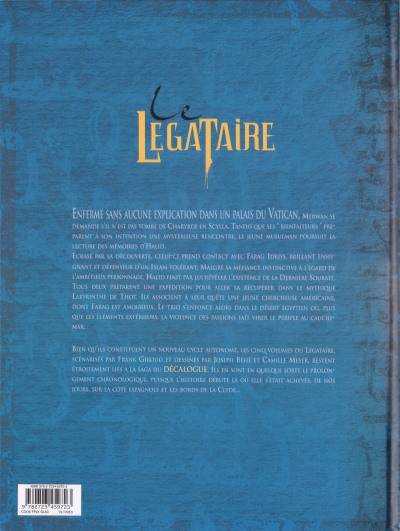Verso de l'album Le Décalogue - Le Légataire Tome 3 Le labyrinthe de Thot