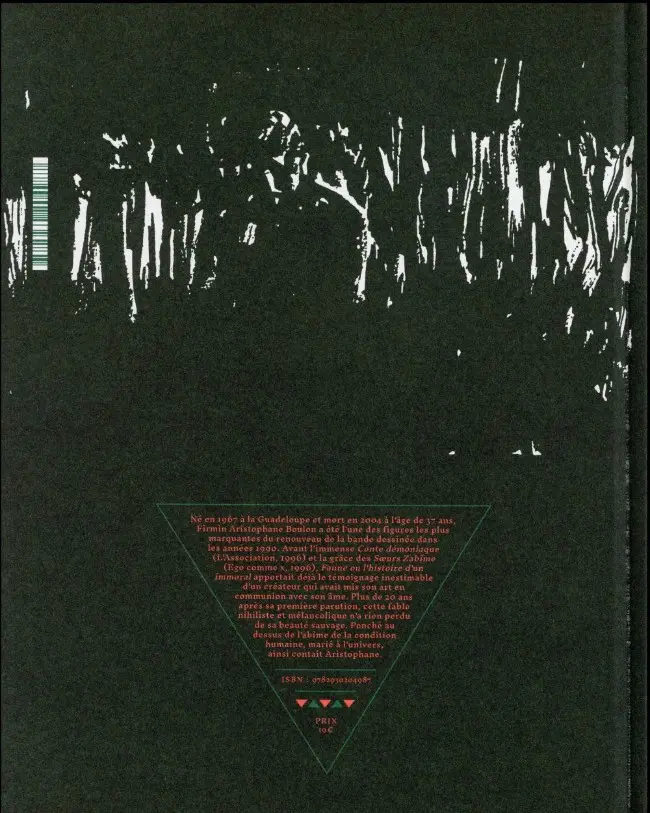 Verso de l'album Faune ou l'histoire d'un immoral