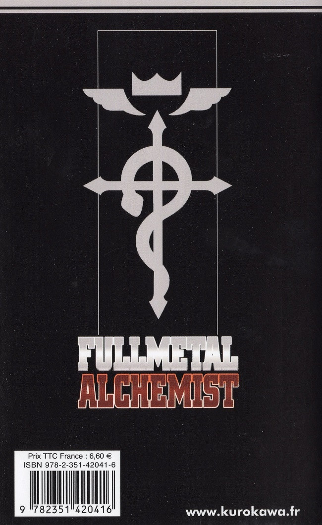 Verso de l'album FullMetal Alchemist Tome 4