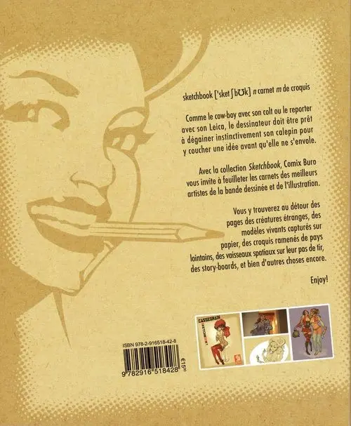Verso de l'album Sketchbook - Comix Buro Sketchbook Cassegrain #3