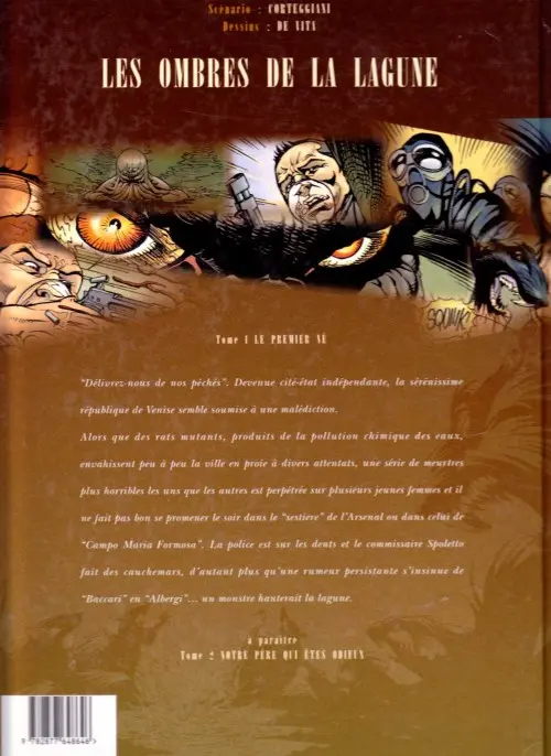 Verso de l'album Les Ombres de la lagune Tome 1 Le premier né