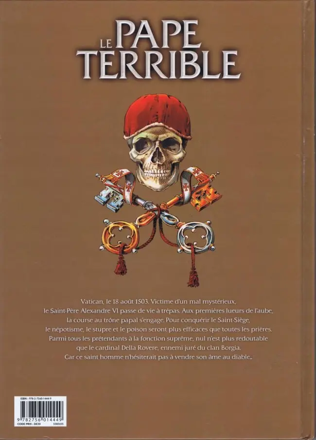Verso de l'album Le Pape terrible Tome 1 Della Rovere