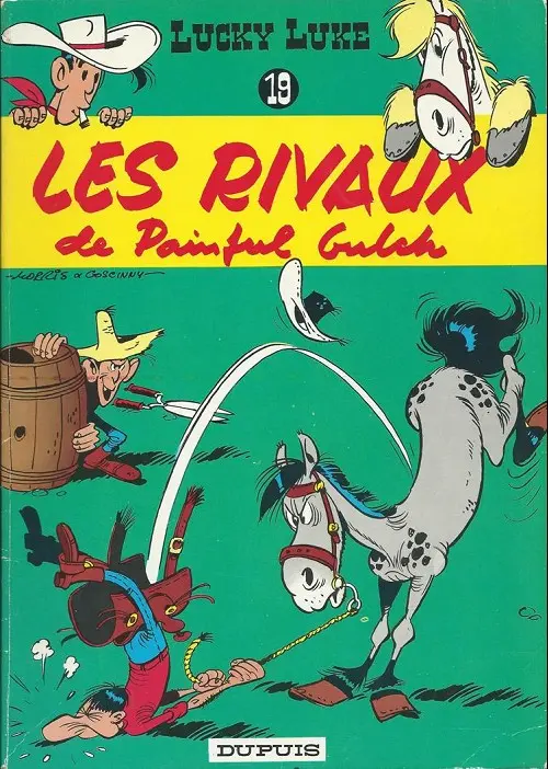 Couverture de l'album Lucky Luke Tome 19 Les rivaux de Painful Gulch