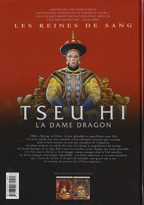 Verso de l'album Les Reines de sang - Tseu Hi, la Dame Dragon Tome 2 La Dame Dragon - Volume 2/2
